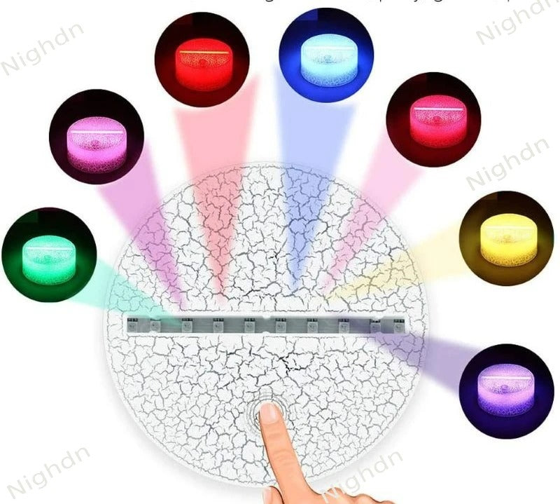 Nighdn Lotus Flowers Kids Night Light Led 3D Lamp