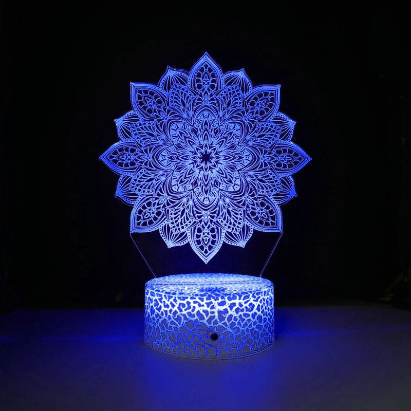 Nighdn Lotus Flowers Kids Night Light Led 3D Lamp