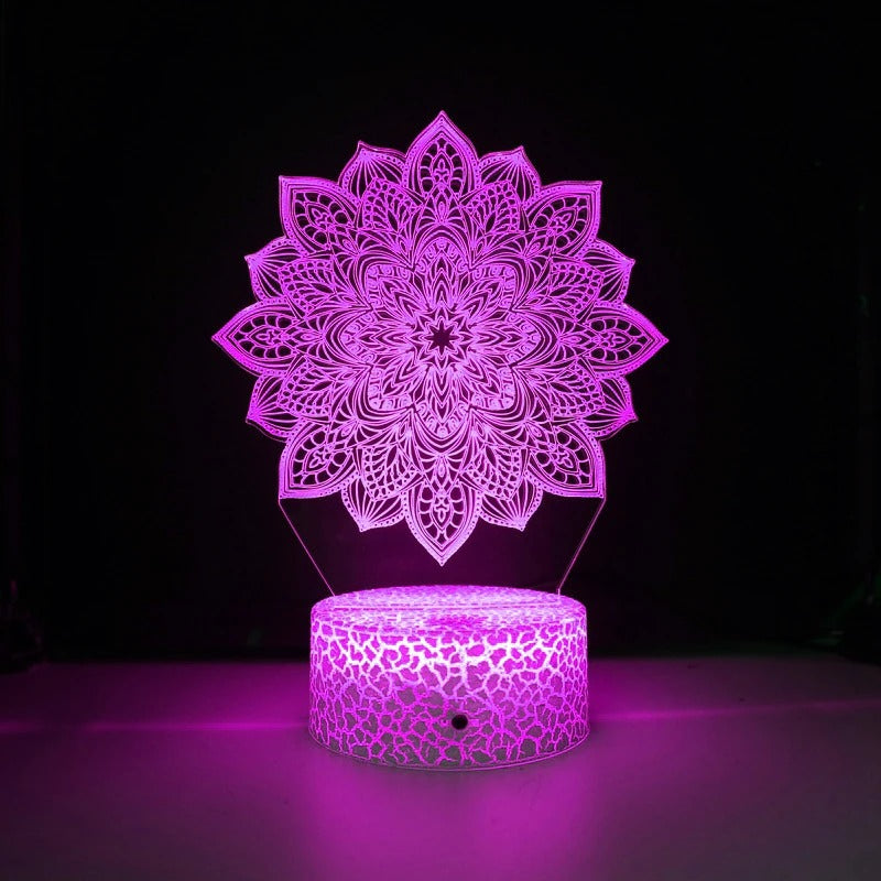 Nighdn Lotus Flowers Kids Night Light Led 3D Lamp