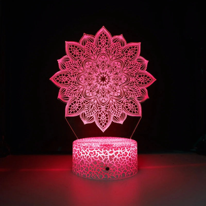 Nighdn Lotus Flowers Kids Night Light Led 3D Lamp