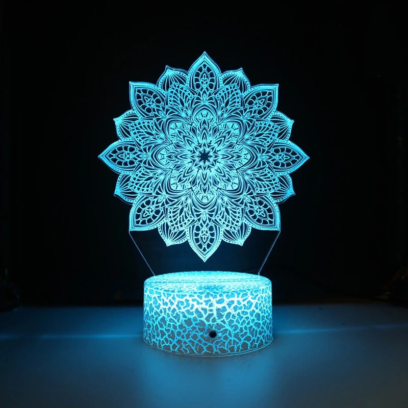 Nighdn Lotus Flowers Kids Night Light Led 3D Lamp